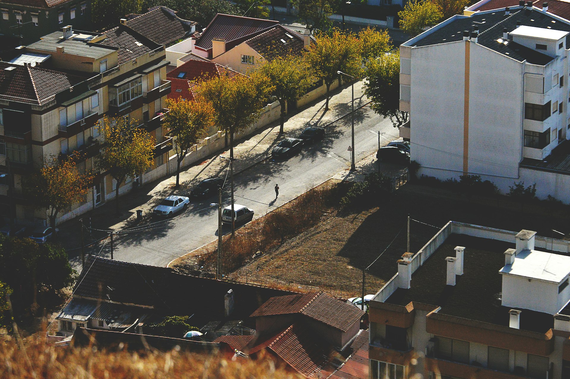aerial photography of white and brown houses